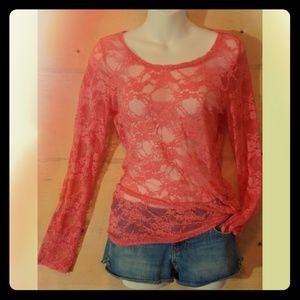 Medium Sheer Lace Long Sleeve DNA Couture Top